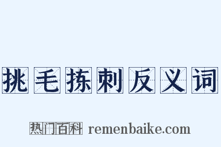 挑毛拣刺反义词是什么意思的图片